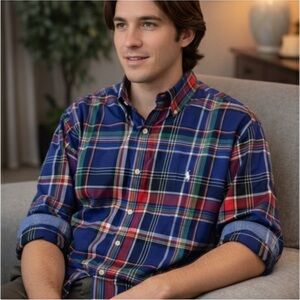 Ralph Lauren Men's Multicolor Plaid “Blake” Shirt Size XL